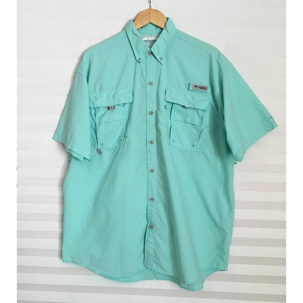Columbia Means Shirt Top Size L‎ Performance Fishing Gear Vented Pockets